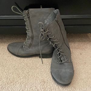 Cathy Jean grey combat boots